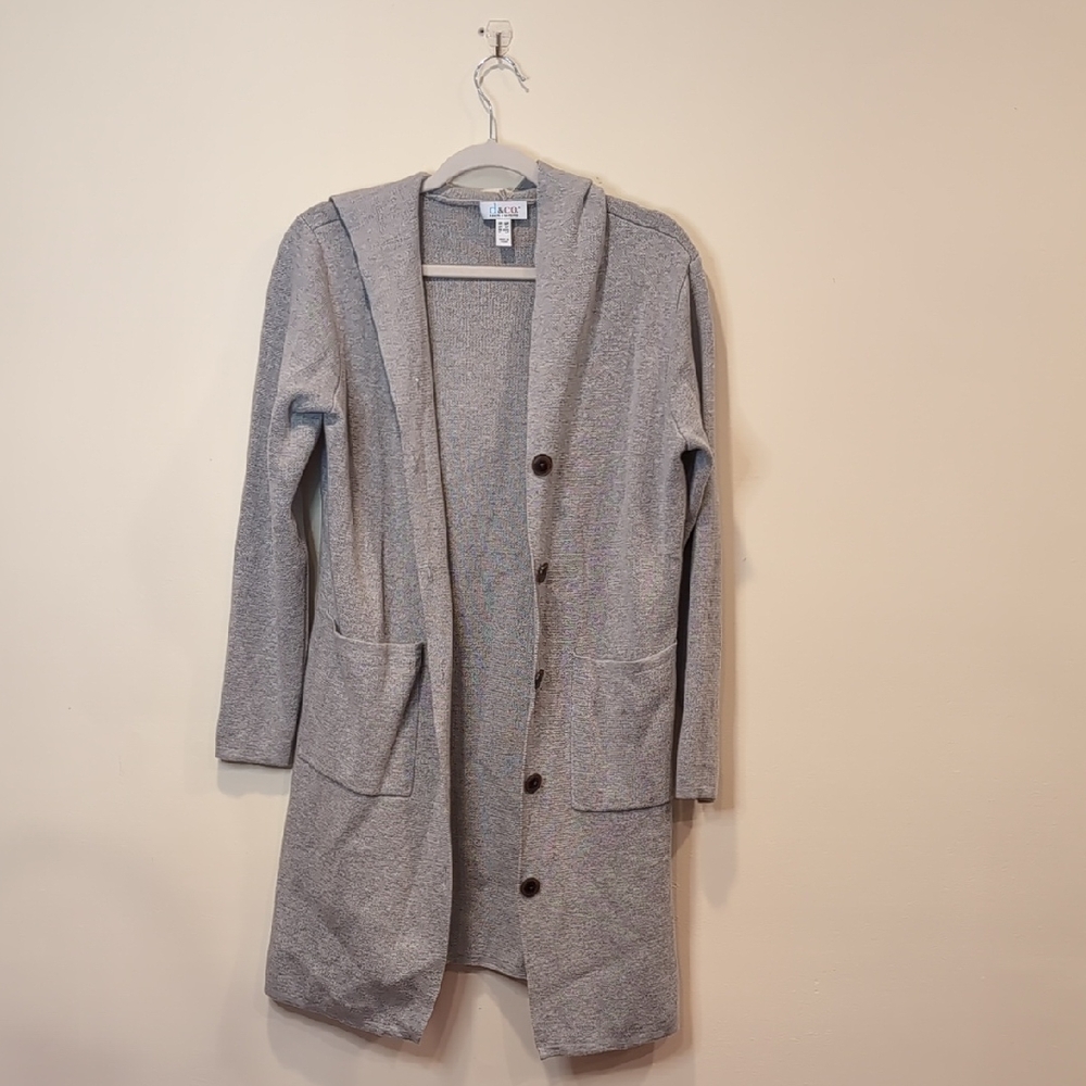 D & Co Gray Cardigan Sweater